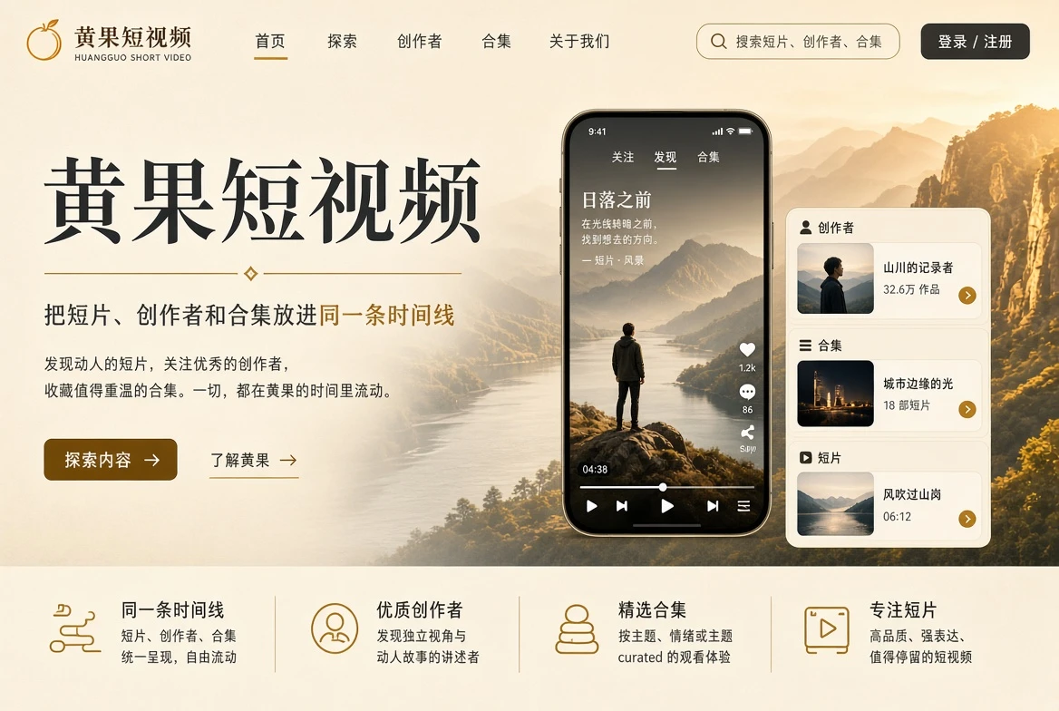 黄果短视频短片时间线